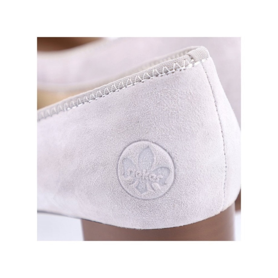 Rieker 49260 Damskie Buty Wsuwane Szare