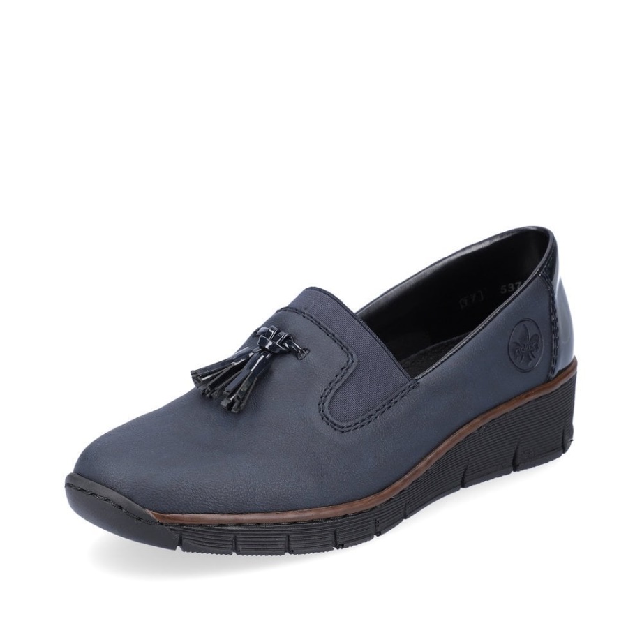 Rieker 53751 Damskie Buty Niebieskie