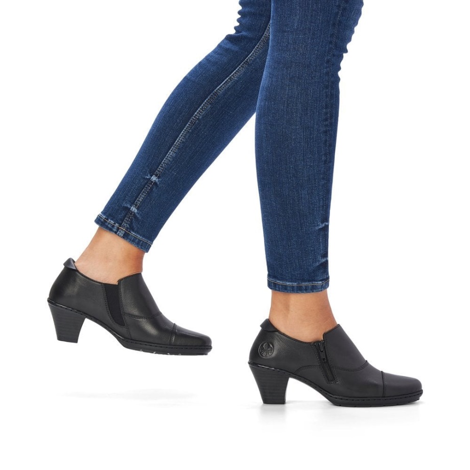 Buty Rieker 57173 Damskie Czarne