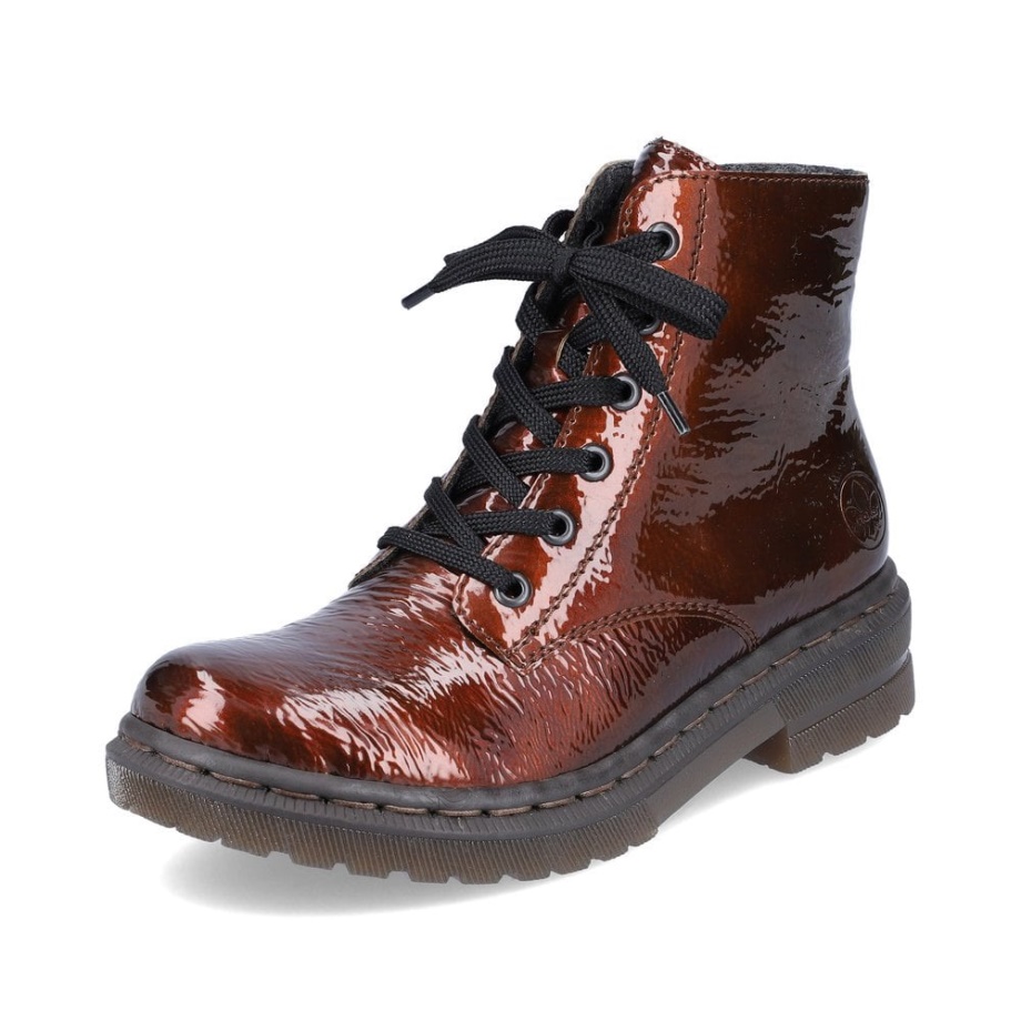 Rieker 78240 Kozaki Damskie Brązowe