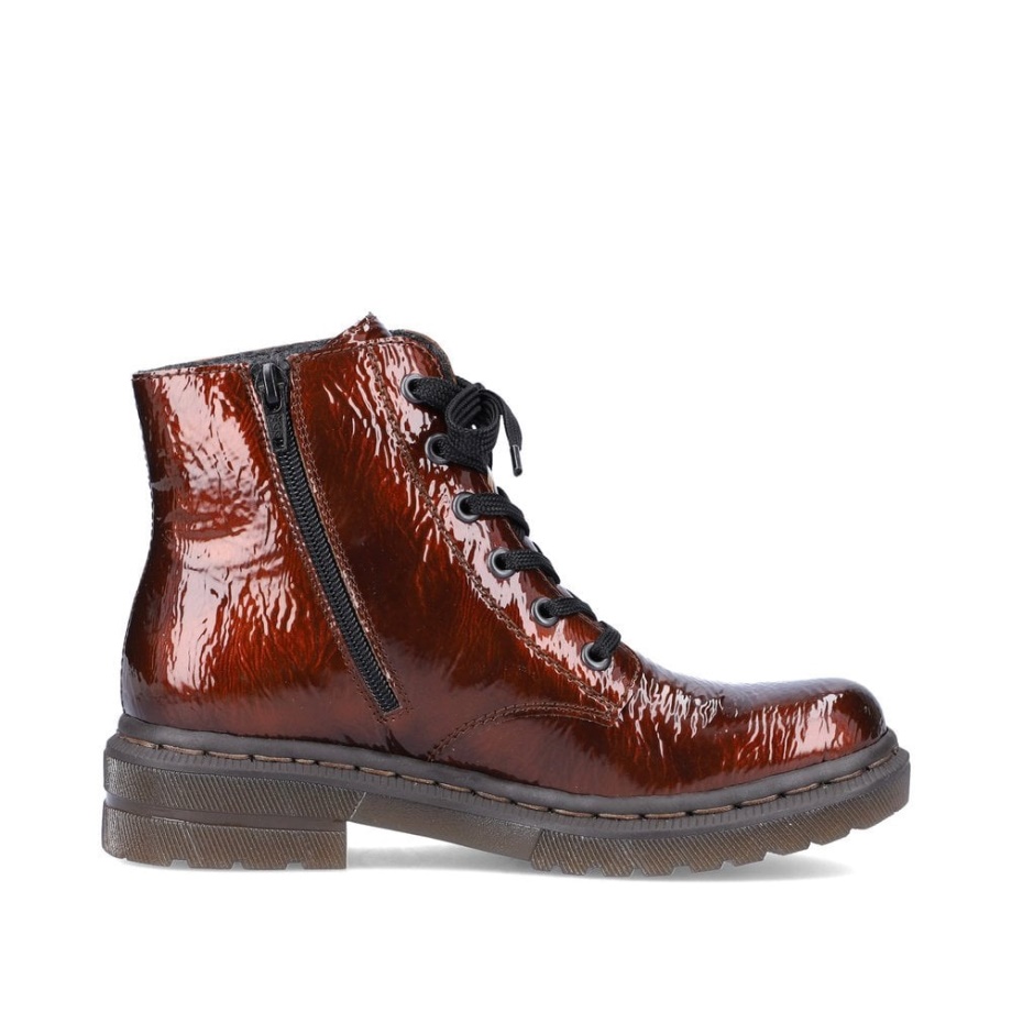 Rieker 78240 Kozaki Damskie Brązowe