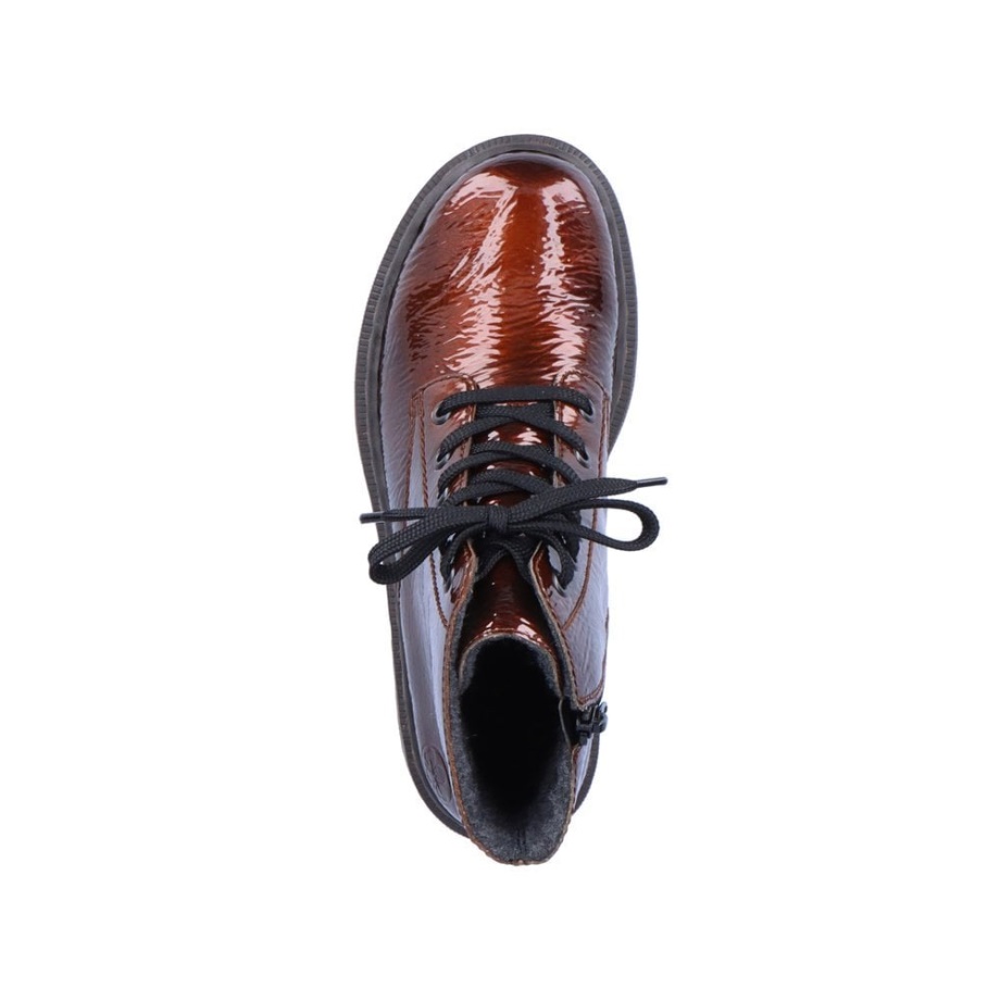 Rieker 78240 Kozaki Damskie Brązowe