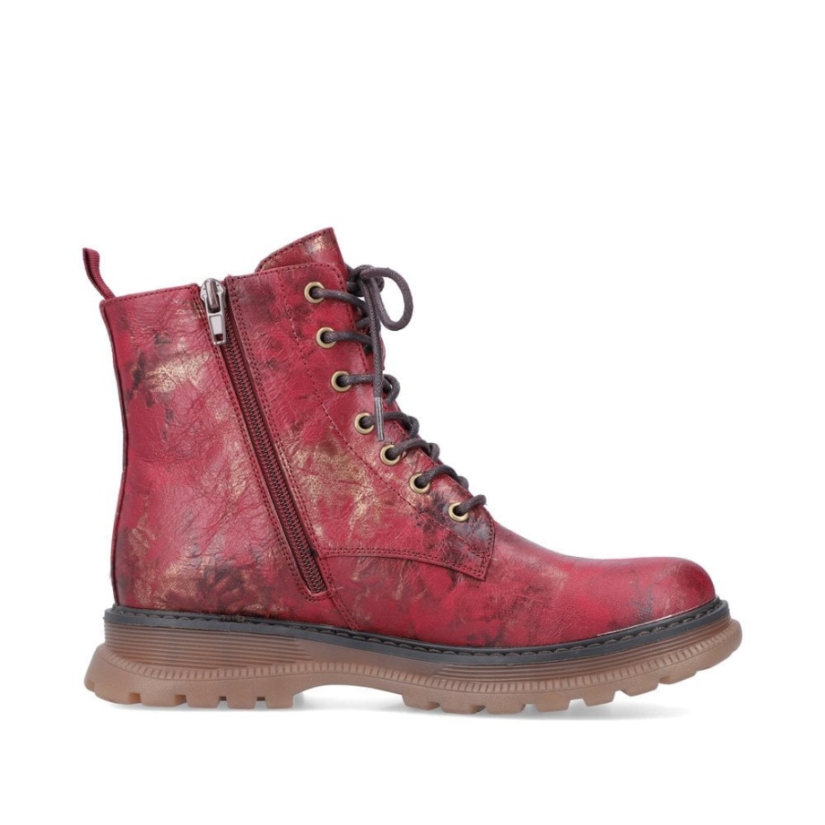 Rieker 92810 Buty Damskie Czerwone