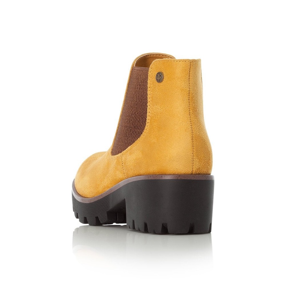 Rieker 99284-68 Damskie żółte Botki