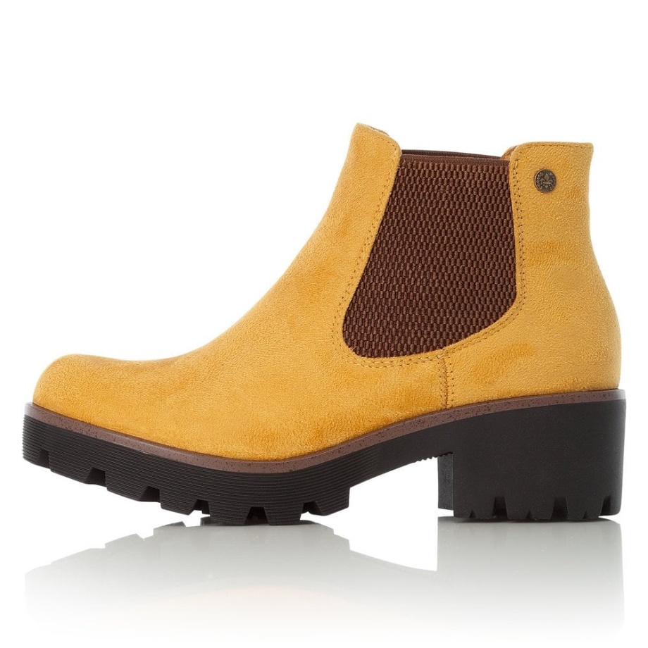 Rieker 99284-68 Damskie żółte Botki