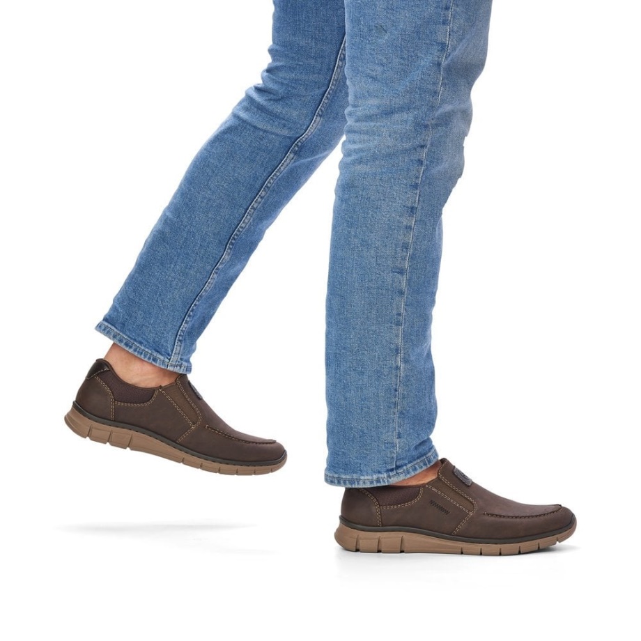 Buty Męskie Rieker B7756 Brązowe