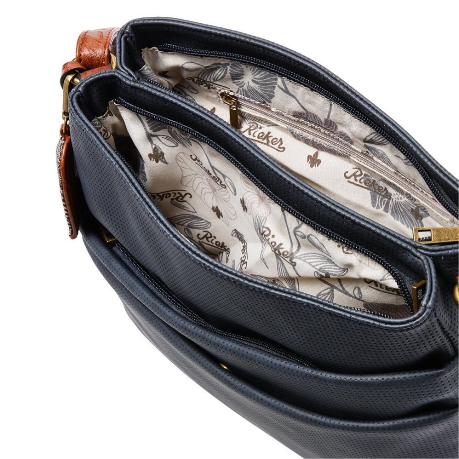 Rieker H1005-14 Damska Niebieska Torebka Na Suwak Niebieska