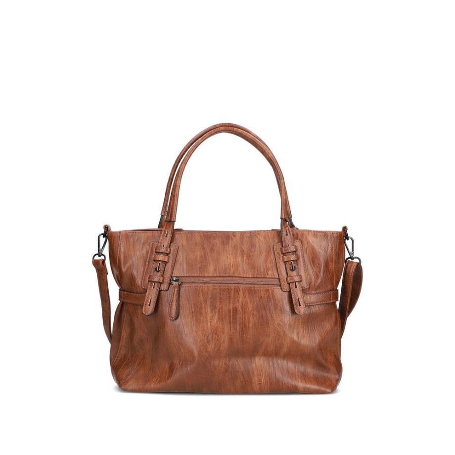 Rieker H1083-22 Damska Brązowa Torebka Na Suwak Brązowa