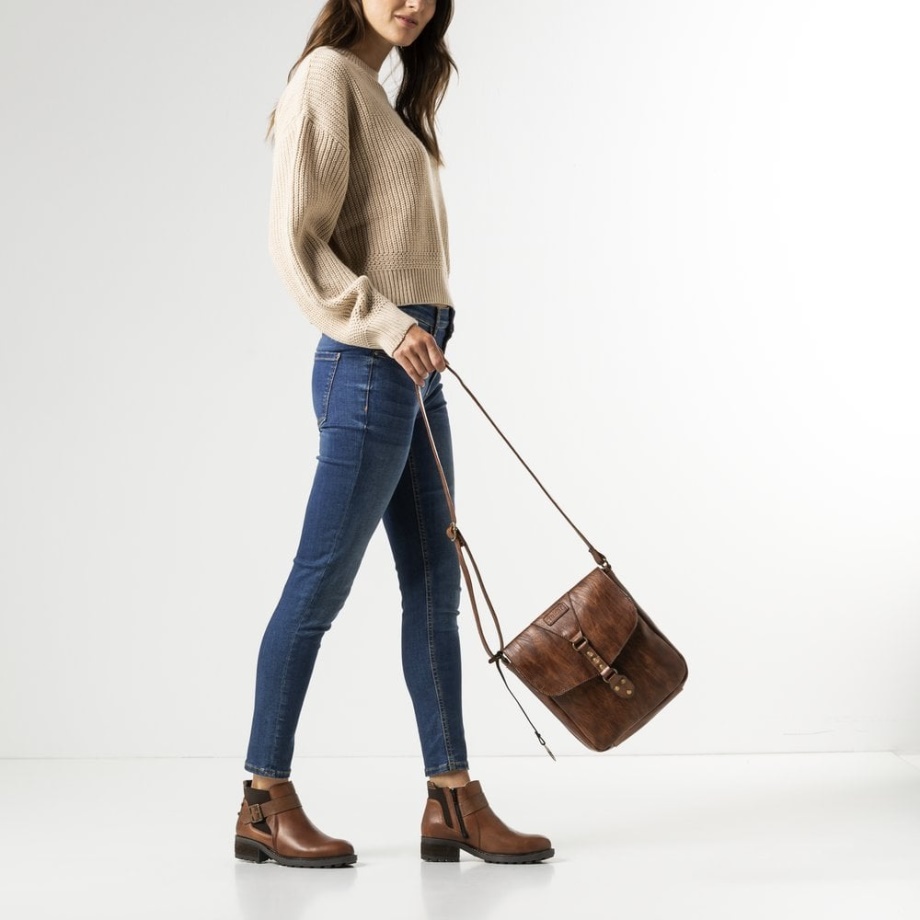 Rieker H1120-22 Damska Brązowa Torebka Brązowa