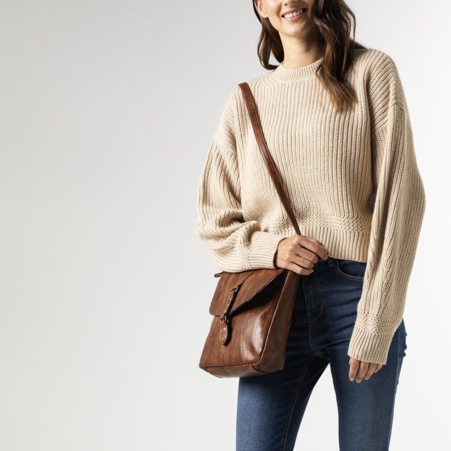 Rieker H1120-22 Damska Brązowa Torebka Brązowa