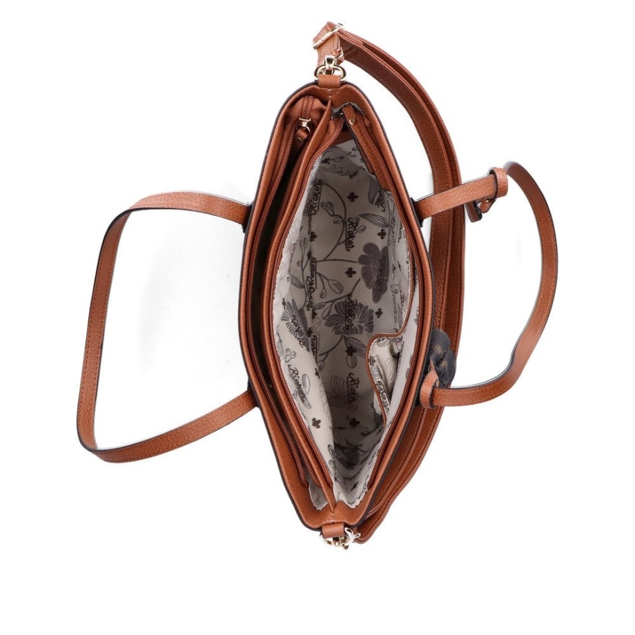 Rieker H1305-00 Damska Czarna Torba Na Suwak Czarna