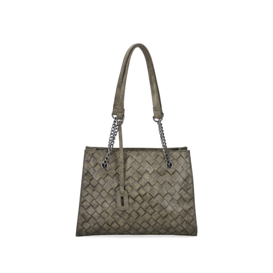 Rieker H1336-54 Damska Zielona Torebka Na Suwak Zielona