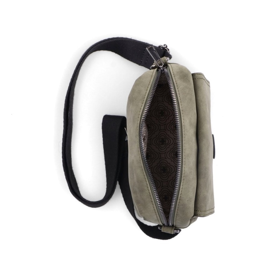 Rieker H1455-52 Damska Zielona Torebka Na Suwak Zielona