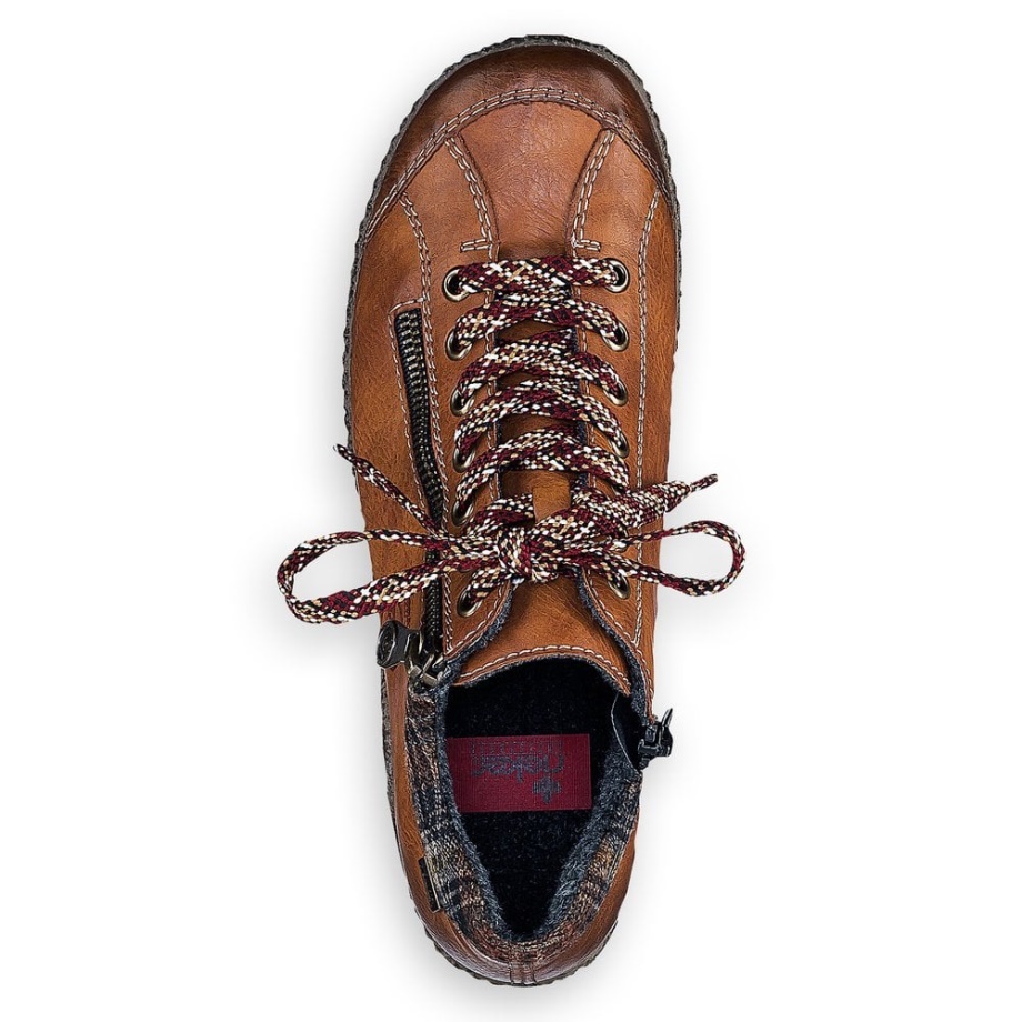 Rieker L7516-24 Damskie Brązowe Botki Brązowe