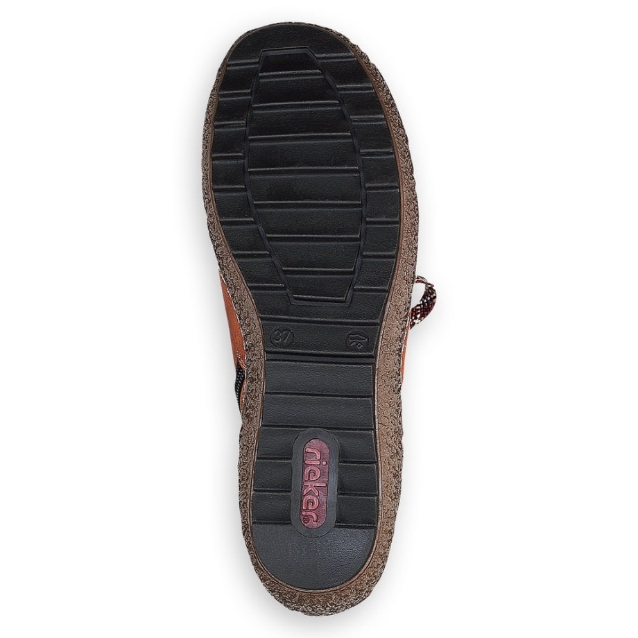 Rieker L7516-24 Damskie Brązowe Botki Brązowe