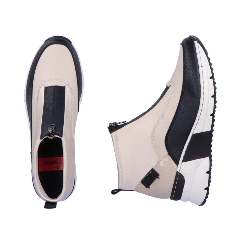 Kozaki Rieker N6352 Beżowe