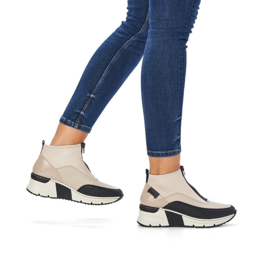 Kozaki Rieker N6352 Beżowe