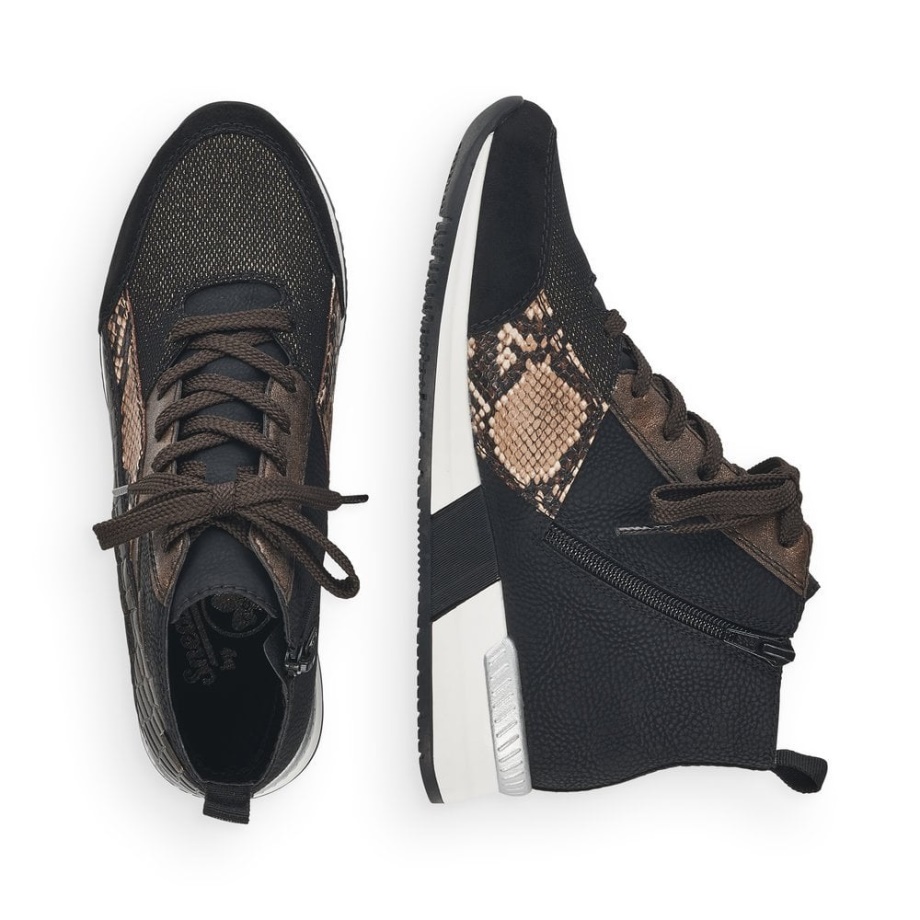 Damskie Kozaki Rieker N7610 Czarne