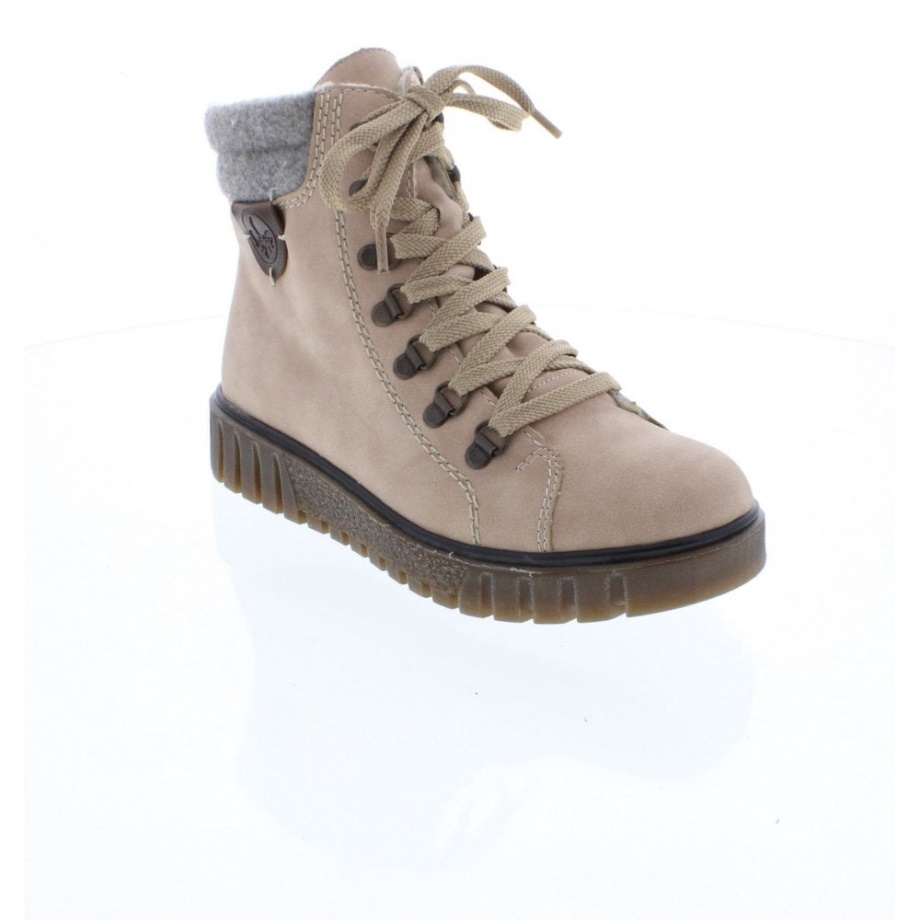 Rieker Y3440 Damskie Bladoróżowe Botki