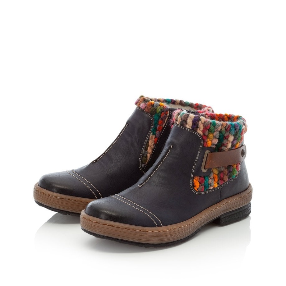 Rieker Z6784 Buty Damskie Niebieskie