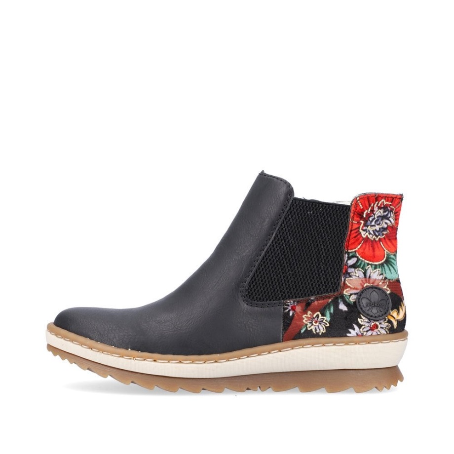 Rieker Z8689 Damskie Botki Czarne