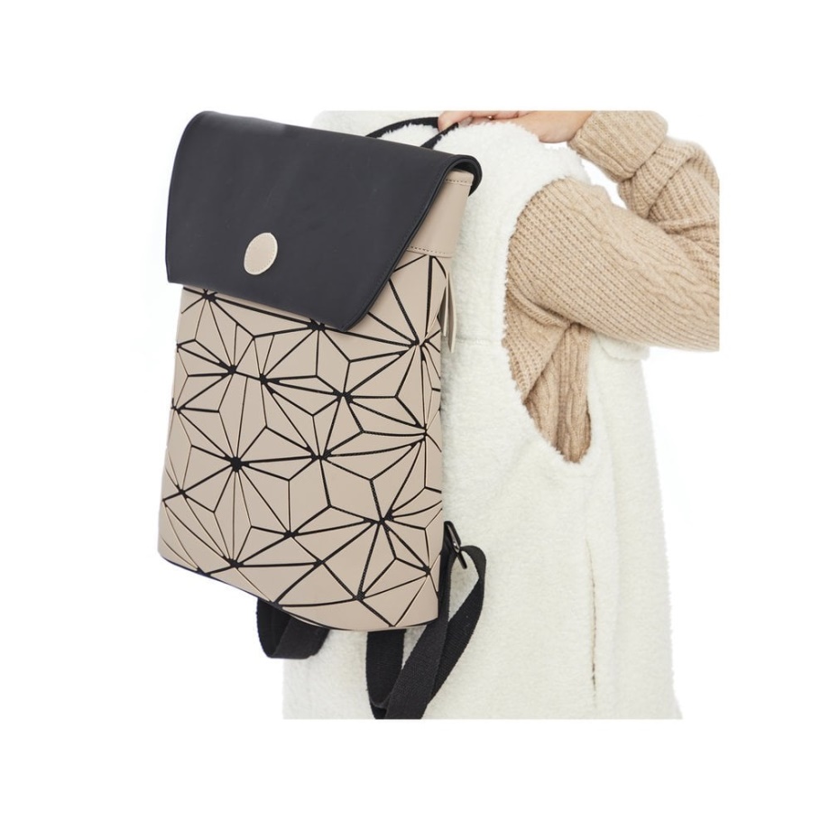 Biały Rieker H1391-62 Damski Beżowy Składany Z Torbą Na Magnes