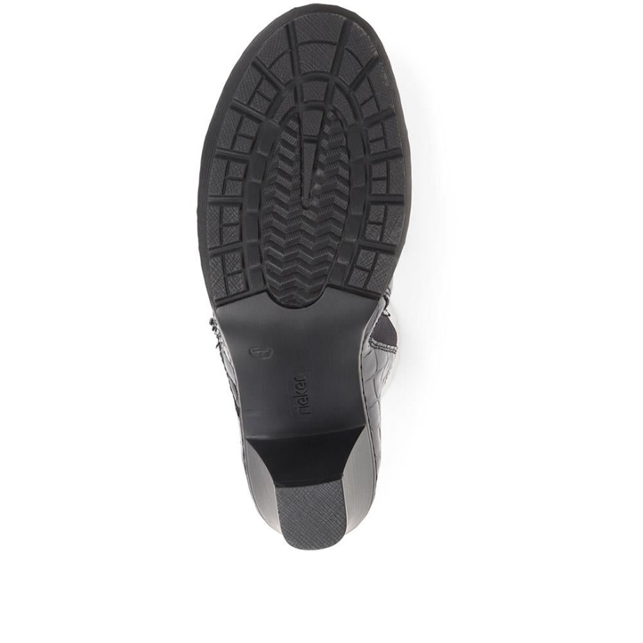 Lekkie, Lakierowane Buty Rieker W Kolorze Czarnym