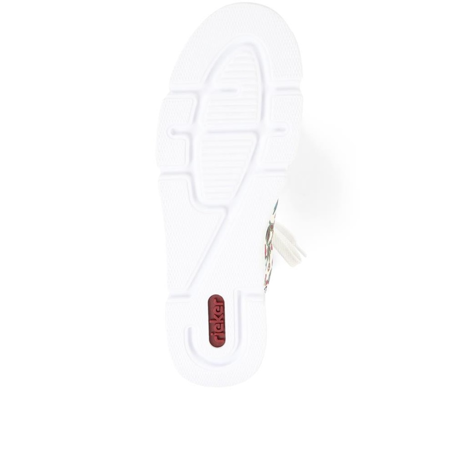 Buty Na Grubej Platformie Rieker W Kwiaty