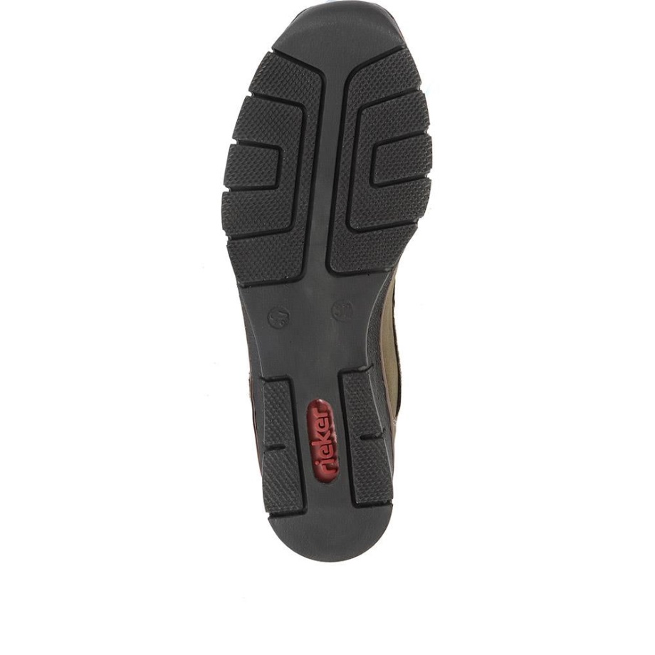 Sznurowane Buty Sportowe Rieker W Kolorze Oliwkowym