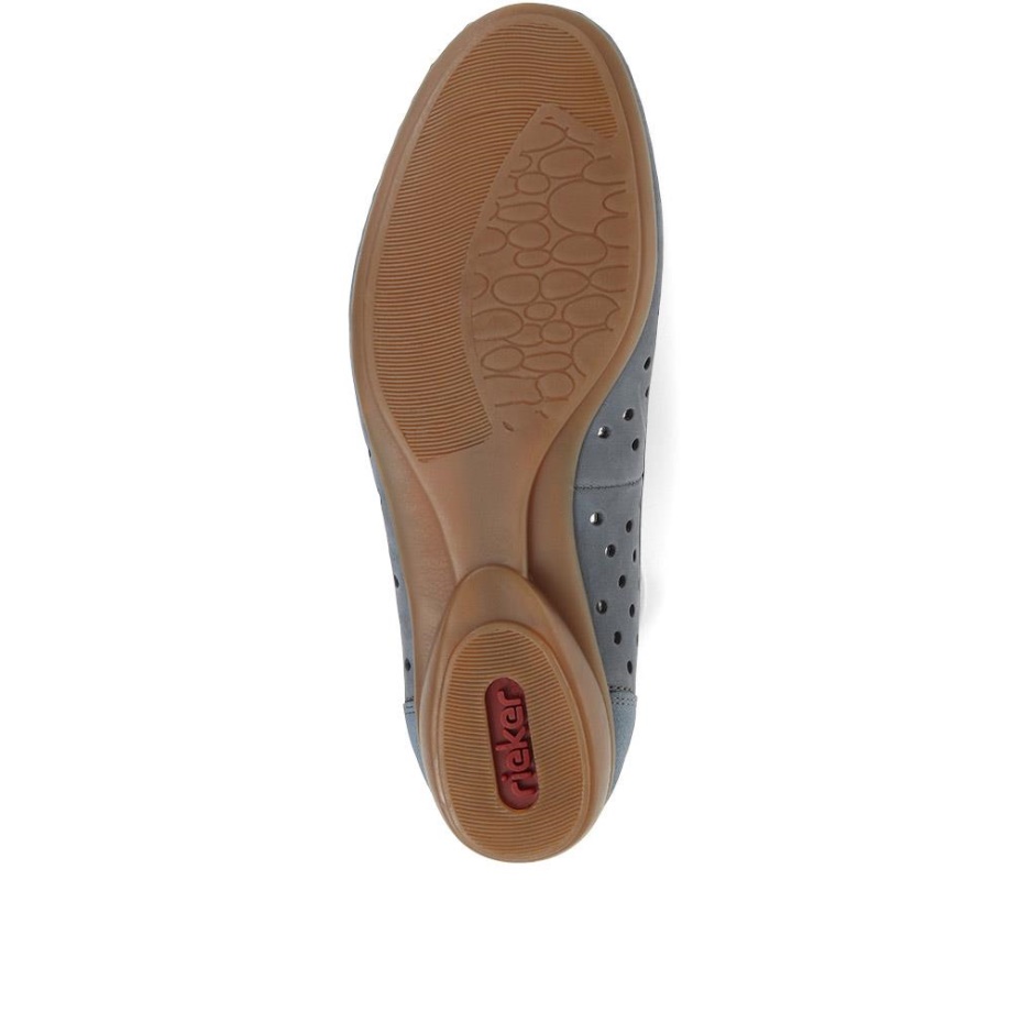 Rieker Wsuwane Baleriny Denim