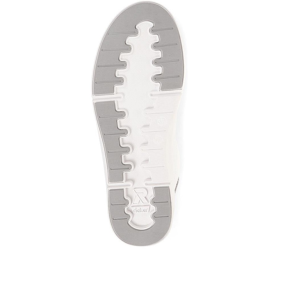 Damskie Sznurowane Buty Sportowe Rieker W Kolorze Białym