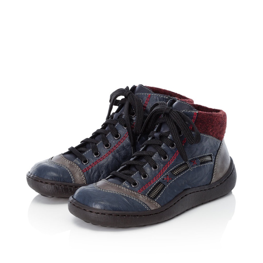 Rieker 44443 Simona Niebieski