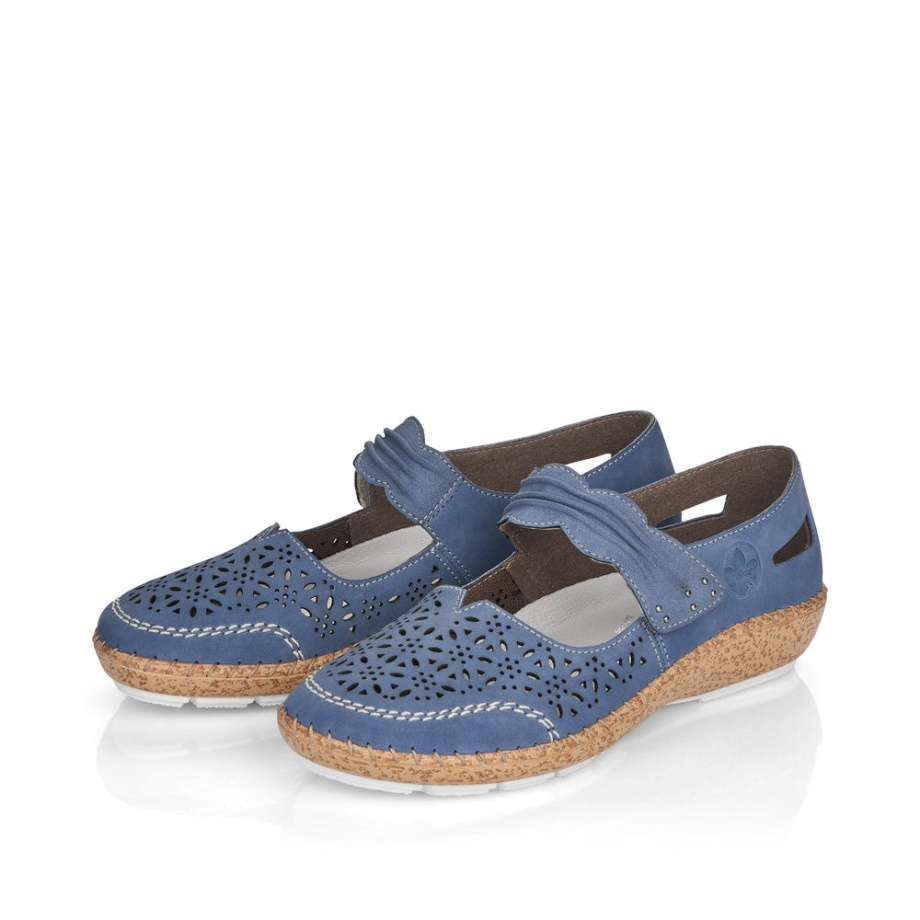 Rieker 44896 Cindy Niebieski