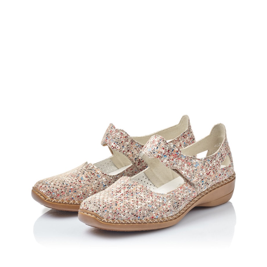 Rieker Beżowy 413j2 Doris