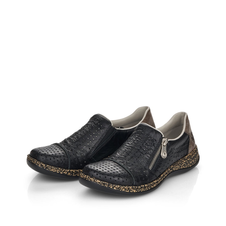 Rieker Czarny 46353 Stokrotka