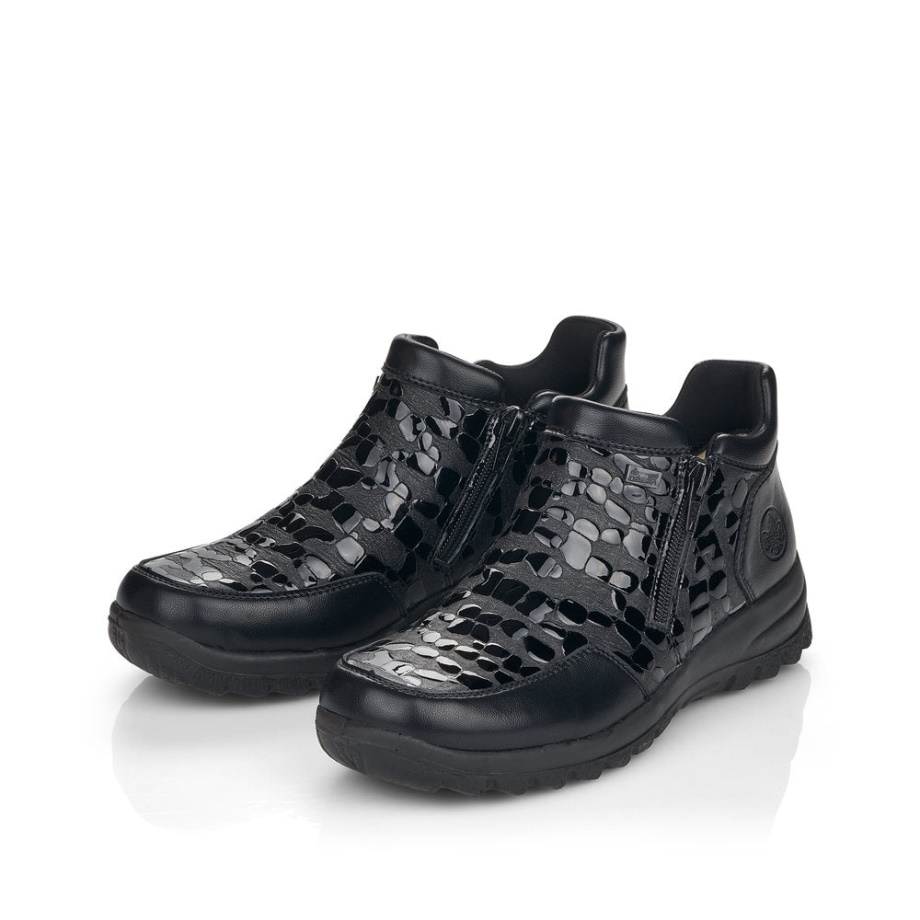 Rieker Czarny L7182 Dąb